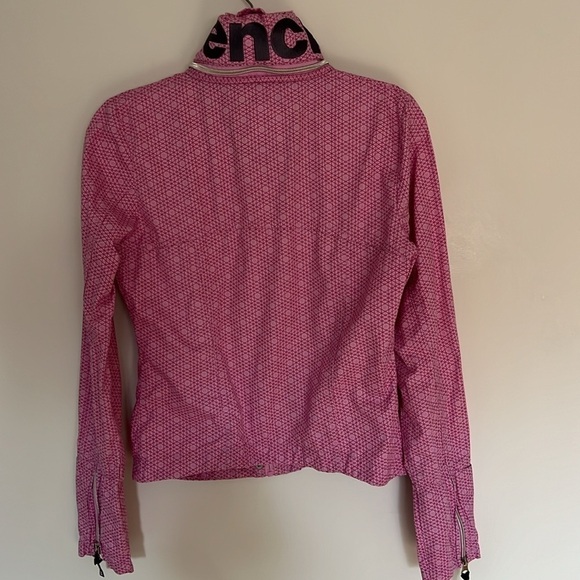 Bench Logo windbreaker hidden hood zip pink women small - Picture 2 of 9